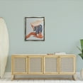 thumbnail image 2 of Stupell Industries Woman Obscured By Sun Hat Summer Beach Portrait Graphic Art Luster Gray Floating Framed Canvas Print Wall Art, Design by Amelia Noyes, 2 of 8