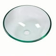 thumbnail image 2 of Bathroom Vanity Bathroom Artistic Tempered Glass Vessel Bathroom Sink with Pop-up Drain, Clear,Bathroom Vanity Set, 2 of 9