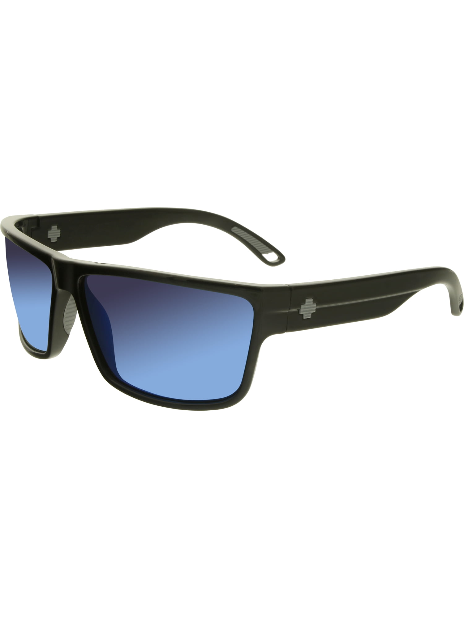 Spy Men's Polarized Rocky 673248038280 Black Rectangle Sunglasses