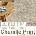 thumbnail image 3 of Boho Area Rugs for Living Room 5'x 7' Machine Washable Vintage Print Large Throw Non Slip Bedroom Rugs, Brown, 3 of 6