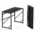 thumbnail image 3 of Folding Desk Writing Computer Desk for Home Office, No-Assembly Study Office Desk Foldable Table for Small Spaces, 3 of 10