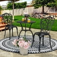 Nuu Garden 3Piece Cast Aluminum Patio Bistro Furniture Set,Patio
