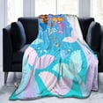 thumbnail image 2 of Mermaid Blanket Gifts for Kids Girls Cute Cartoon sea Tail Throw Blankets Soft Warm Lightweight Cozy Fish Animal Throws for Bed Living Room Sofa Couch Birthday Decor 40x50in, 2 of 6
