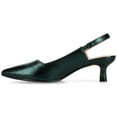 thumbnail image 3 of Journee Womens Paulina Kitten Heel Sling Back Pointed Toe Pumps, Widths Available, 3 of 9