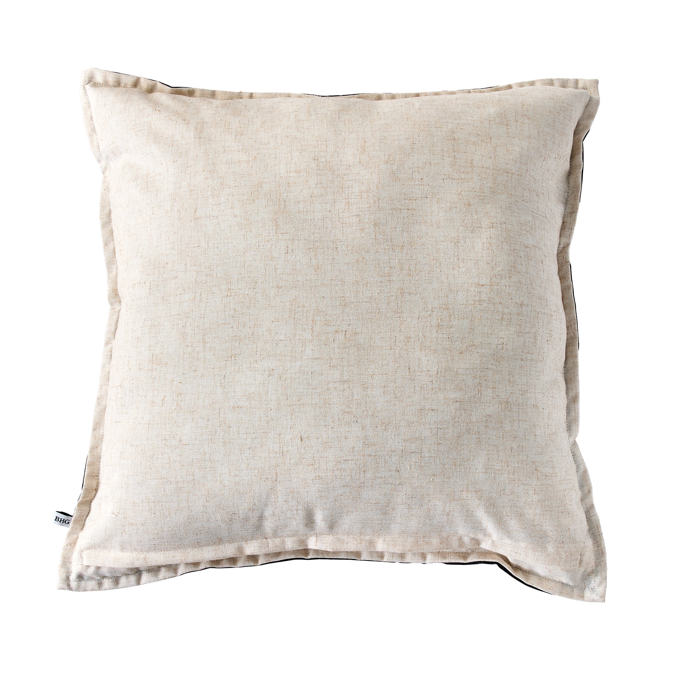 Better Homes & Gardens 20" x 20" Black Vegan Leather Decorative Pillow Cover