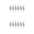 thumbnail image 1 of Adorno de plumas para árbol de Navidad Bewildely 6 piezas decoración de plástico color Plata, 1 of 6
