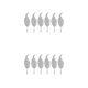 thumbnail image 3 of Adorno de plumas de Navidad Cateissary 6 piezas Reutilizable Plata, 3 of 6