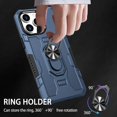 thumbnail image 3 of K-Lion for iPhone 13 Pro 6.1 Inch Case, 360° Rotating Ring Holder Stand Heavy Duty Kickstand Magnetic Car Mount Slim Military Grade Shockproof Durable Hybrid Case for iPhone 13 Pro,Blue, 3 of 9