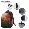 thumbnail image 5 of 17in Backpack With Pocket Adjustable Shoulder Strap Large Capacity Zipper Opening And Closing Double Pull Head Zipper For Work Travel Sports Autumn Leaves Closeup, 5 of 8