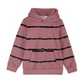 thumbnail image 3 of ZyeKqe Toddler Clothes Boys Girls Fleece Lined Hoodies Kids Fall Winter Long Sleeve Shirts Striped Pullover Hooded Sweatshirts, 3 of 6