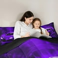 thumbnail image 5 of Homewish Child Racing Car Bedding Comforter Set, Black Purple Automobile Twin Comforter Sets, Cartoon Sports Theme Reversible Bedding Set, Lightweight Room Decor, 2pcs, 5 of 8