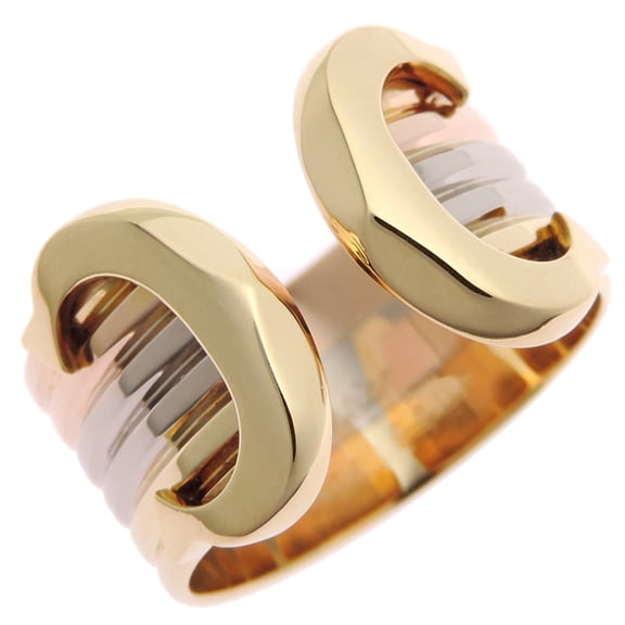 Pre-Owned Cartier 2C #54 Women's/Men's Ring, 750 Yellow Gold, Gold Tone