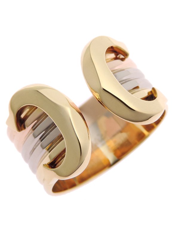 Pre-Owned Cartier 2C #54 Women's/Men's Ring, 750 Yellow Gold, Gold Tone
