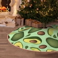 thumbnail image 6 of Kdxio Avocado With Seeds Print Christmas Tree Skirt Christmas Xmas Tree Skirts Mat for New Year Holiday Christmas Party Decorations-30", 6 of 7