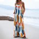 thumbnail image 2 of Trajes de Mujer Casual Suelto Impreso sin Mangas Correa Trasera, Cuello en V con Bolsillos para el Verano Y el Uso Diario, 2 of 6