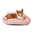 thumbnail image 5 of Vibrant Life Medium Plush Cord Sofa Style Dog Bed, Pink, 22" x 28", 5 of 6