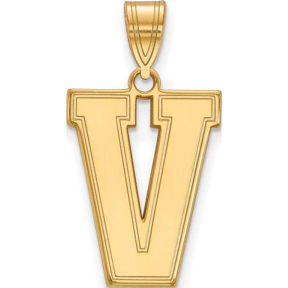 14K Yellow Gold 14Ky Logoart Vanderbilt University Large Pendant (25 X 14) Made In United States 4y006vau
