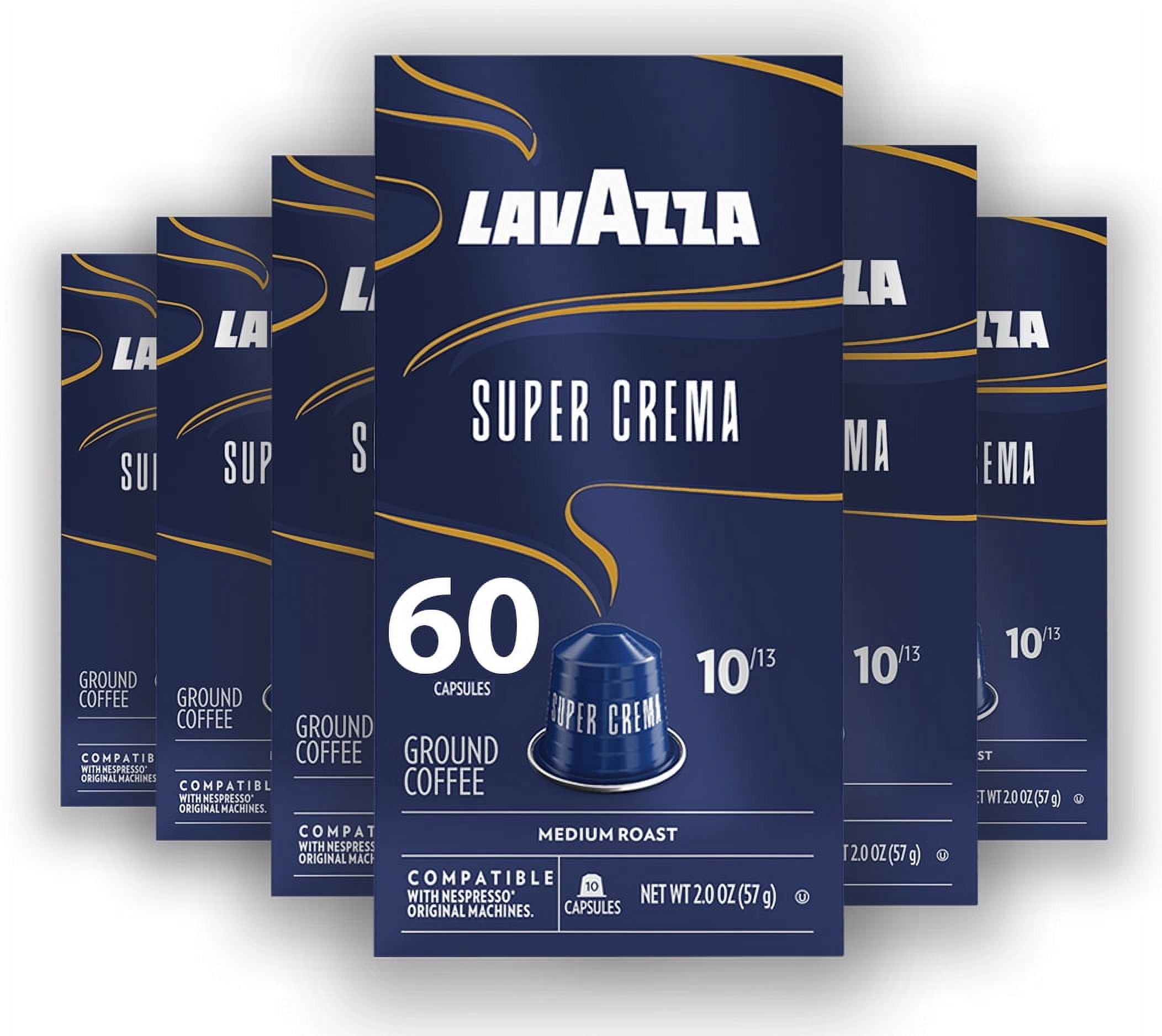 Lavazza Super Crema Aluminum Capsules for Nespresso* Original