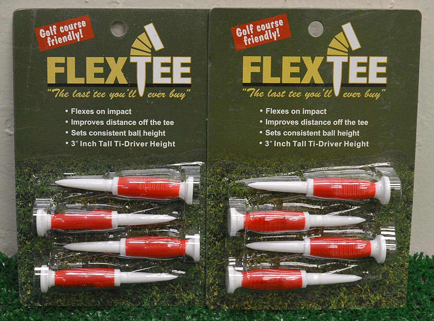 FLEX TEE 3" RED GOLF TEE 2PAK