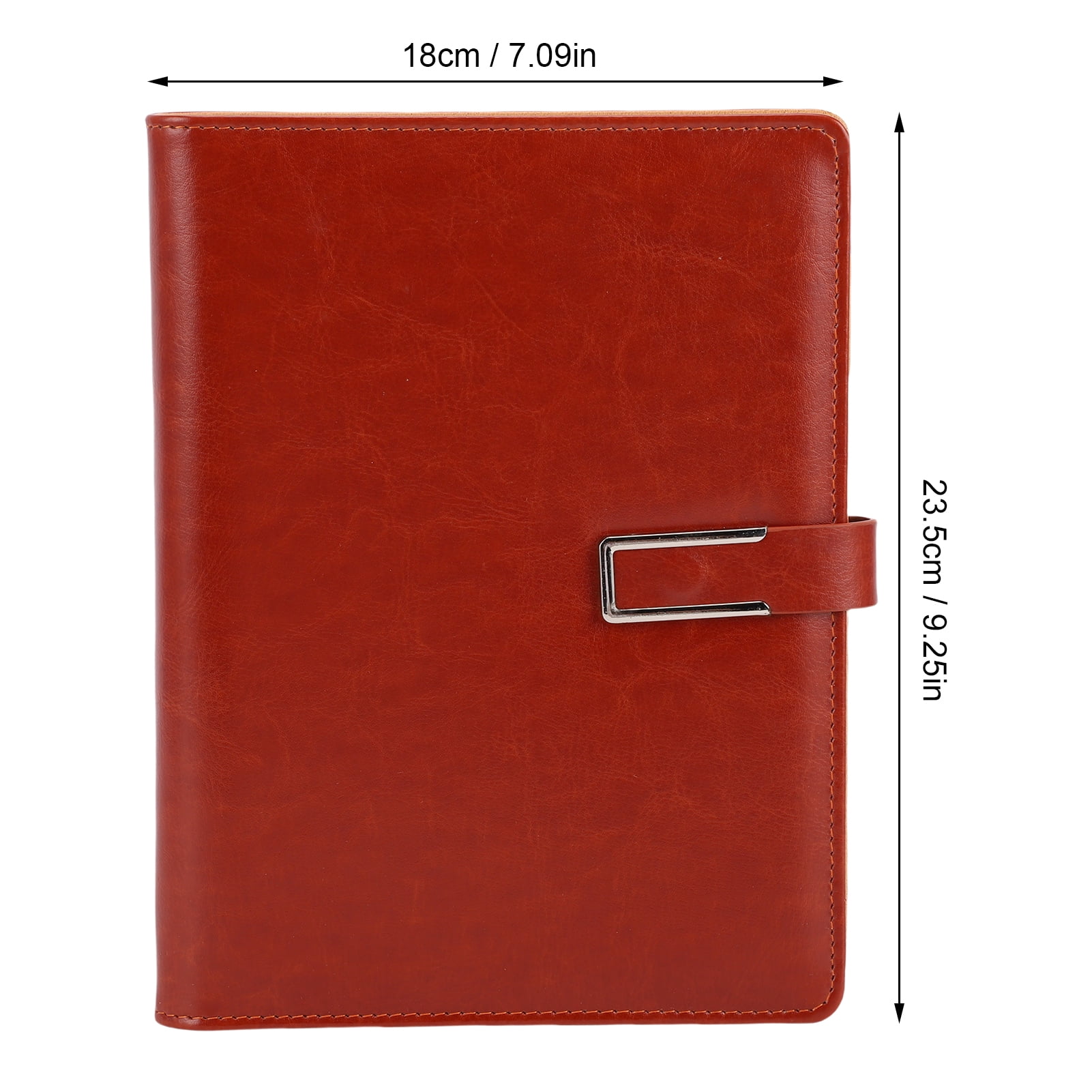 M Buder A5 Binder 6 Rings PU Leather Magnetic Closure Refillable Notebook Binder with 80 Sheets Lined Paper, Durable A5 Planner Binder 9.25 x 7.09 in / 23.5 x 18 cm for Office School Home Use