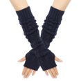 thumbnail image 1 of Guantes largos cálidos de lana gruesa de estilo coreano para mujer, guantes largos de manga larga con giro para vacaciones, para otoño e invierno, 1 of 6