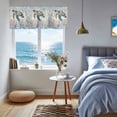 thumbnail image 6 of Valances for Windows Marine Life Sea Turtles Rod Pocket Short Curtain for Bathroom Living Room Bedroom Vintage Fish Corals 1 Panel 54x18in, 6 of 9