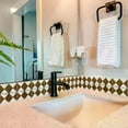 thumbnail image 3 of Mi Alma Removable Vinyl Brown Rustic Backsplash Tile Stickers, 24pcs, 3 of 14