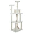 thumbnail image 7 of PETMAKER Cat Tree with Perches, Condo, Scratching Posts, and Toys (Ivory), 7 of 7