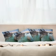 thumbnail image 7 of Ambesonne Nautical Throw Pillow Cover 4 Pack, Romantic Lake Sunset, 20", Blue Grey, 7 of 7