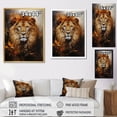 thumbnail image 4 of Designart "Portrait Of The Mighty Lion Monarch" Animals Lion Canvas Prints, 4 of 7