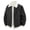 Black, variant on Zynoxe Mens Plus Size Sherpa Jackets Vintage Lapel Shearling Collar Zip Up Long Sleeve Faux Suede Jackets Winter Warm Relaxed Fit Fleece Jackets with Pockets