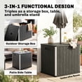 thumbnail image 4 of Outsunny Coffre de Rangement Extérieur 30 Gallons, Noir, 4 of 10