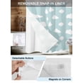 thumbnail image 3 of No Hook Cloth Fabric Shower Curtain with Snap in Liner, Clouds Waterproof Shower Curtains Set with See Through Top Window, Cartoon Blue Sky Minimalist Aesthetic Bath Curtains Shower 72"x96", 3 of 6