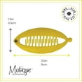 thumbnail image 5 of Motique Accessories Set of Two Yellow 3.5 inch Mini Banana Clip Hair Clincher Rounded Edge Hair Comb, 5 of 5