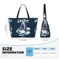 thumbnail image 4 of Daiia Shark Beach Travel Bag - Water-Resistant Beach Bag, Lightweight Tote with 7 Pockets for Women and Men - Gym,Pool,Camping,Reusable Grocery Bag, 4 of 7