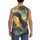 thumbnail image 4 of Balery Sunshine Jungle Dinosaur Camisetas sin mangas para hombre, absorbe la humedad y protege contra el mal olor.-X-Large, 4 of 7