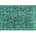 thumbnail image 1 of Ahgly Company Indoor Rectangle Abstract Turquoise Blue Modern Area Rugs, 4' x 6', 1 of 4