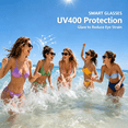 thumbnail image 4 of Bluetooth Glasses for Men & Women, AI Smart glasses Music Sunglasses with Open-Ear Speaker, Voice Control & HD Mic, UV400 Lens, 10H Playtime,Waterproof Music Glasses for Driving Travel Work, gifts, 4 of 9