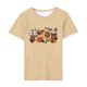 thumbnail image 2 of Fiudx Liquidación de Ofertas Flash Camiseta Casual de Manga Corta con Estampado Navideño para Mujer, 2 of 3