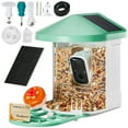 thumbnail image 1 of KFFKFF Smart Bird Feeding Camera, 2K High Definition, Powered by Solar Energy, Features Automatic Recognition & Notifications, Perfect for Outdoor Enthusiasts, Comes with Trio Solar Panels, 1 of 9