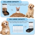 thumbnail image 5 of Elevon Automatic Pet Feeder and Water Dispenser Set, Dog Cat Gravity Food and Water Dispenser Set with Pet Food Bowl, Automatic Cat Feeder for Small Large Pets Puppy Kitten Large Capacity(Black,3.8L), 5 of 8