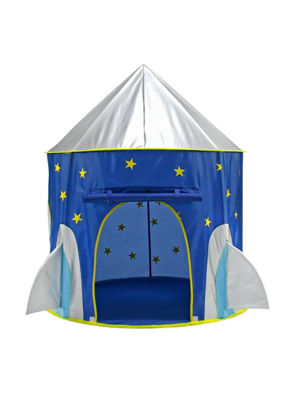 Rocket Kids Play Tent for Boys, Girls and Toddlers Imaginative Toy Indoor/Outdoor Fold-able Kids Playhouse Lightweight Easy to Install