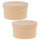 thumbnail image 5 of Cajas de papel de Kraft circulares de 2 piezas para recuerdo y manualidades Caja de chocolate de la caja de recuerdo de boda, 5 of 8