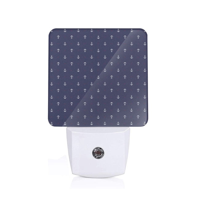 Fotbe Anchors Heart Blue Luz Nocturna LED, Luz de Noche con Sensor de Luz Natural de Anochecer a Amanecer, Se Enchufa a la Pared, Blanco Cálido 0.5W-UK