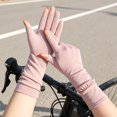 thumbnail image 2 of Fgnfyis Summer Lightweight Mid Length Gloves for Women Driving Cycling Sunscreen Touchscreen Breathable Mittens PK2, 2 of 3
