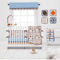 thumbnail image 4 of Bacati - Mod Sports Blue Orange Chocolate Musical Baby Crib Mobile, 4 of 8
