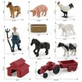 thumbnail image 5 of 1 Set Farm Animal Figurines Cute Plastic Miniature Figurine Pretend Toys Scene Props Educational Toy Solid Model Simulation Cattle Sheep Dog Duck Chicken Poultry Figure Children Toy Gift, 5 of 7