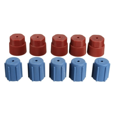 10pcs Air Conditioning A/C Charging Port Service Caps Cover R134a 13mm & 16mm RED & BLUE Universal Car Vehicle Auto SUV Van Truck (Best Price Car Air Conditioning Service)