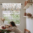 thumbnail image 6 of Watercolor Flowers Grass Plants Window Valances for Kitchen,Rod Pocket Valance Privacy Small Curtain,Country Pastoral on White Window Treatment Drapes for Bedroom Laundry Room Farmhouse Home Decor, 6 of 8