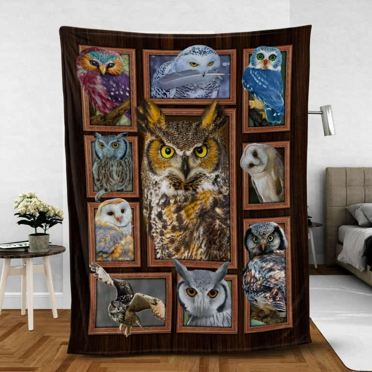 Owl Blanket Owl 3D Fleece Sherpa Blanket Owl Lover Gift Ideas Walmart